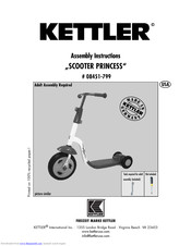 Kettler SCOOTER PRINCESS Assembly Instructions Manual