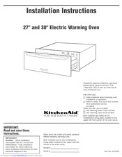 Kitchenaid KEWD175HBL0 Installation Instructions Manual