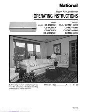 PANASONIC CS-MC125KH Operating Instructions Manual