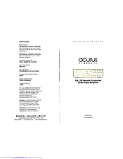 Mondial Designs Limited Acurus DIA 150 Owner's Information