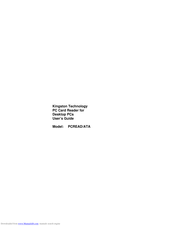 Kingston Technology PCREAD/ATA User Manual