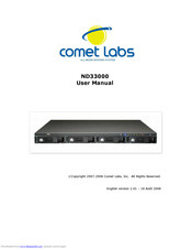Comet Labs ND33000 User Manual