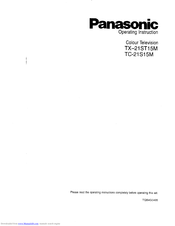 Panasonic TX-21ST15M Operating	 Instruction