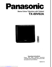 Panasonic TX-80V02A Operating Instructions Manual