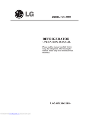 LG GC-299B Operation Manual