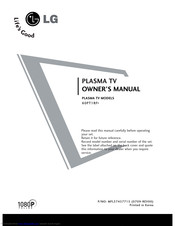 LG 60PT1RF Owner's Manual