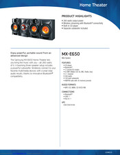 Samsung MX-E650 Features