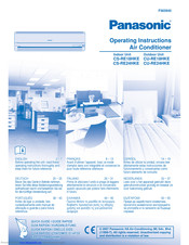 PANASONIC CU-RE24HKE Operating Instructions Manual