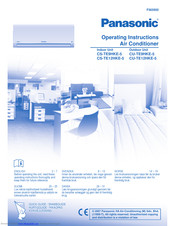 PANASONIC CU-TE12HKE-5 Operating Instructions Manual