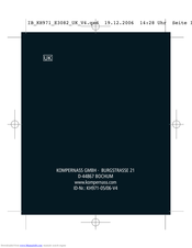 Tronic TRONIC KH 971 Operating Instructions Manual