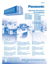 PANASONIC CS-E21JD3EA Operating Instructions Manual