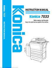 Konica Minolta 7033 Instruction Manual