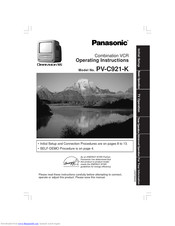 PANASONIC Omnivision PV-C921-K Operating Instructions Manual