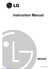 LG MS2524W Instruction Manual