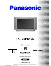PANASONIC TX-32PS12F Operating Instructions Manual