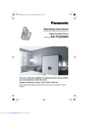 PANASONIC KX-TCD200G Operating Instructions Manual