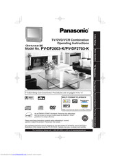 PANASONIC PV-DF2703-K Operating Instructions Manual
