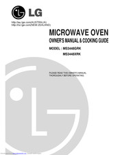 LG MS3448XRK Owner's Manual & Cooking Manual