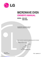 LG MS-424E Owner's Manual