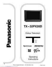 PANASONIC TX-32PX20D Operating Instructions Manual