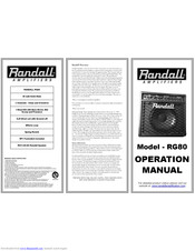 Randall RG80 Operation Manual