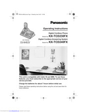 PANASONIC KX-TCD230FX Operating Instructions Manual