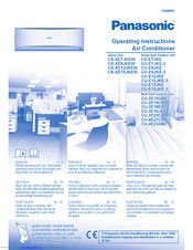 PANASONIC CS-XE9JKEW Operating Instructions Manual