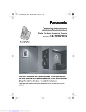 PANASONIC KX-TCD220G Operating Instructions Manual