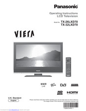 Panasonic Viera Tx 26lxd70 Manuals Manualslib