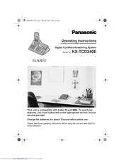 PANASONIC KX-TCD240E Operating Instructions Manual