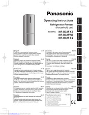 PANASONIC NR-B32F X 3 Operating Instructions Manual