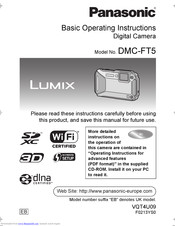 Panasonic Dmc Ft5 Manuals Manualslib