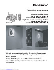PANASONIC KX-TCD290FX Operating Instructions Manual