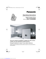 PANASONIC KX-TCD200E Operating Instructions Manual