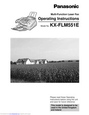 PANASONIC KX-FLM551E Operating Instructions Manual
