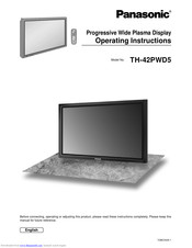 Panasonic TH-42PWD5 Operating Instructions Manual