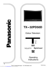 PANASONIC TX-36PD50D Operating Instructions Manual