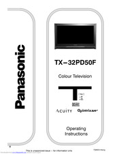 PANASONIC TX-32PD50F Operating Instructions Manual