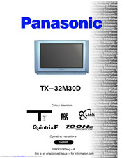 PANASONIC TX-32M30D Operating Instructions Manual