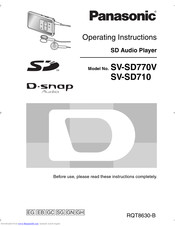 Panasonic Sv Sd770v Manuals Manualslib