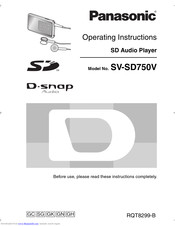 Panasonic Sv Sd750v Manuals Manualslib