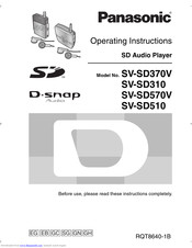Panasonic SV-SD370V Operating Instructions Manual