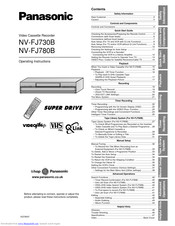 PANASONIC NV-FJ780B Operating Instructions Manual
