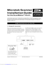 Microtek ScanMaker V6UPL Installation Manual