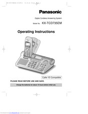 PANASONIC KX-TCD735EM Operating Instructions Manual