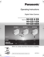 PANASONIC NV-GS 8 EB Operating Instructions Manual