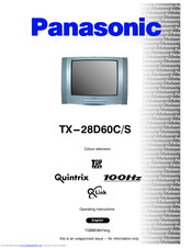 PANASONIC TX-28D60C Operating Instructions Manual