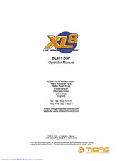 Midas XL8 DL471 Operator's Manual