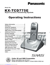 PANASONIC KX-TCD775E Operating Instructions Manual