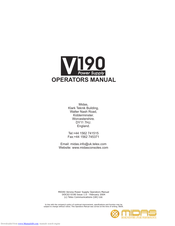 Midas V190 Operator's Manual